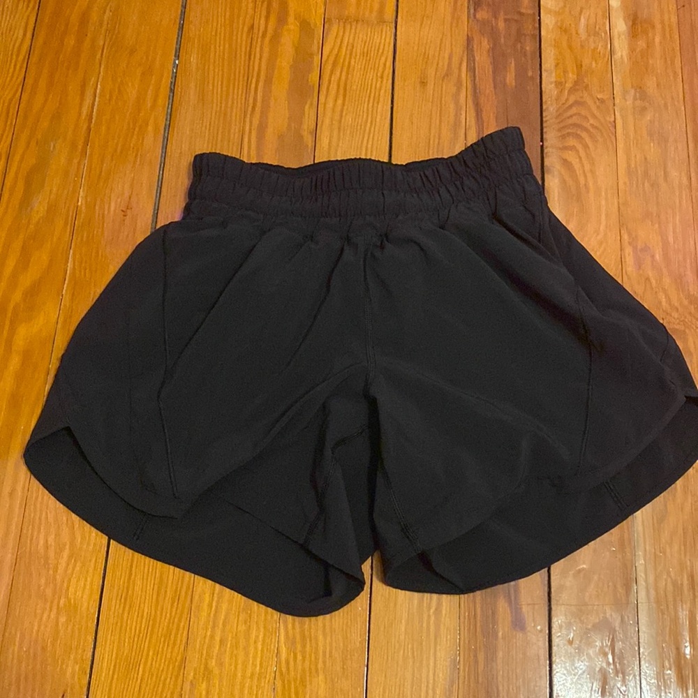 Lululemon/Track That, Mid Rise, size 4, black, 4 inch